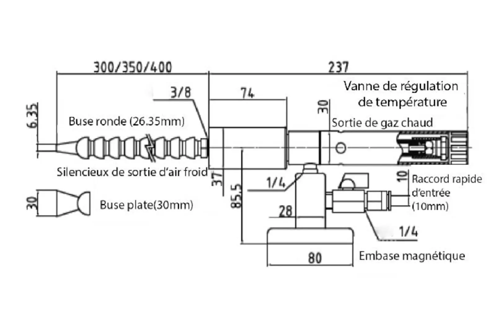 DIMENSIONS TECHNIQUES