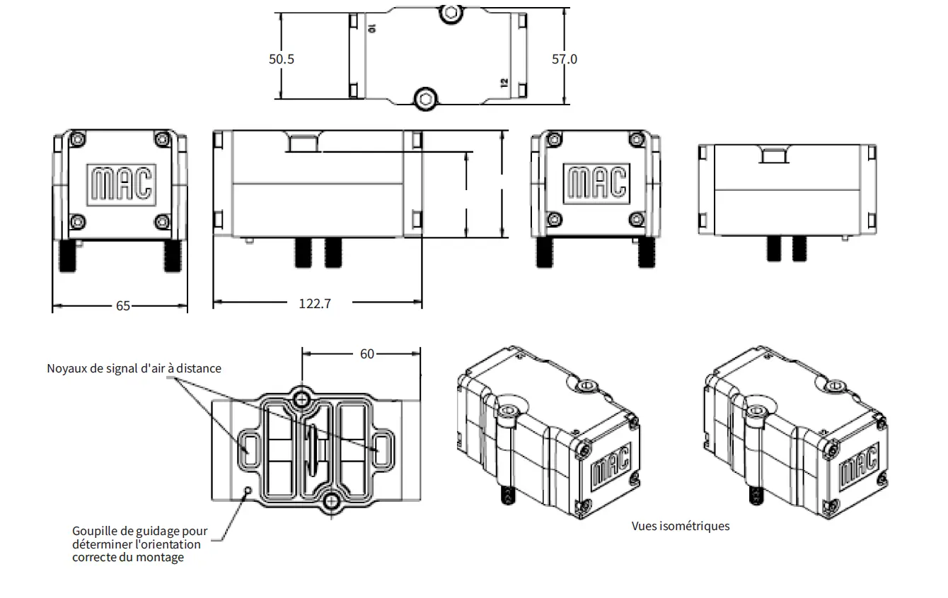 Électrovanne 54LG / Commande pneumatique
