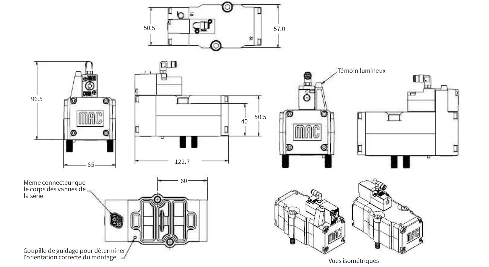 Électrovanne 54LG / Commande électrique plug in
